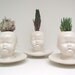 Modern White Baby Head Vase / Planter by Mudpuppy - Skinny neck