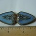 Czechoslovakia vintage scarf clip Blue Beautiful RESERVED FOR penelope gibbs