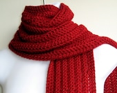 Solid Red Scarf Classic Men Unisex GABLE