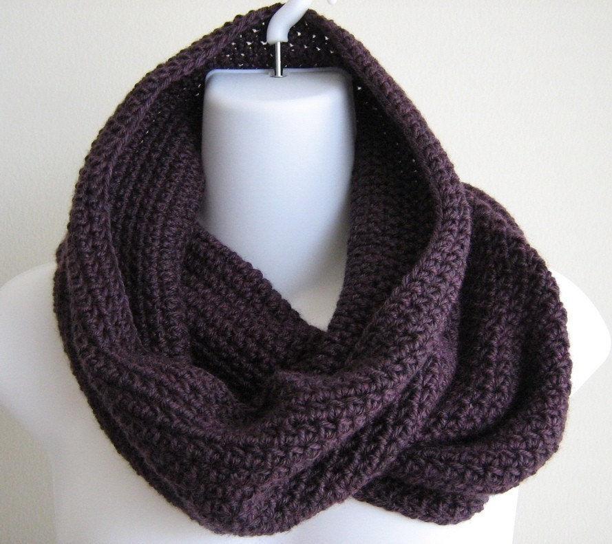 Solid Purple Cowl Hood Eggplant EVIE