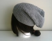 Grey Slouch Hat Toque Gray Unisex KRIS