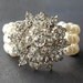 Bridal Wedding Bracelet, Ivory White Pearl Cuff Bracelet, Vintage Bridal Jewelry, Victorian Style Bridal Bracelet, Wedding Jewelry, CORSAGE