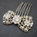 Vintage Bridal Hair Comb, Art Deco Bow Hair Comb, Old Hollywood Rhinestone Comb, Tiffany Inspired, Wedding Hair Accessory, BETSY