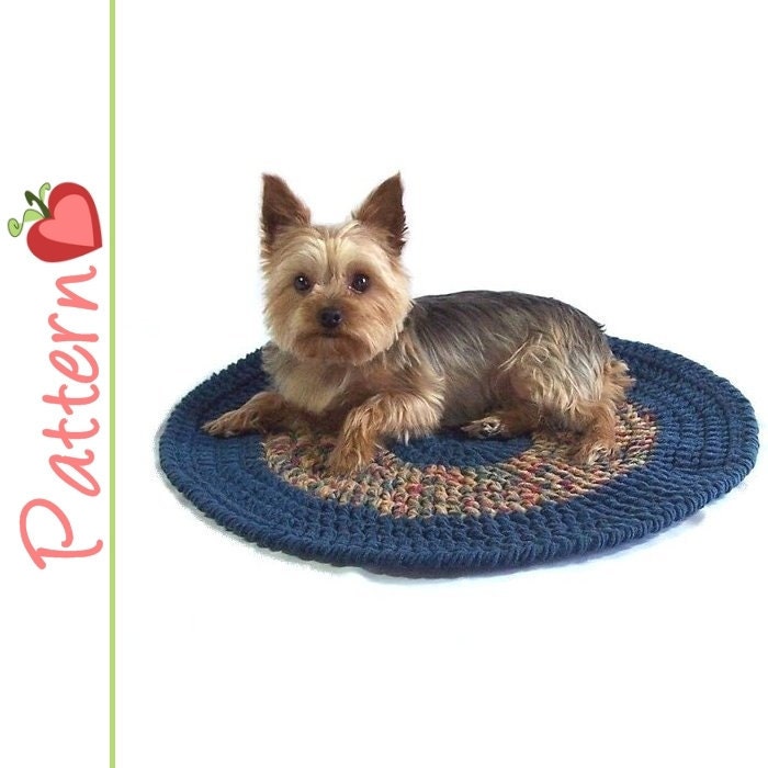 Round Pet Blanket Crochet Pdf Pattern, Make a Snuggly Blanket for Your Kitty or Dog, Plus Bonus Toy Pattern