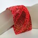 Crimson Fabric ... Peyote Cuff . Bracelet . Shades of Red . Monochromatic . Stunning . Accessory . Cranberry . Scarlet . Rouge