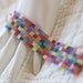 Mamaw's Patchwork Quilt ... Bracelet . Cuff . Beadwoven . Peyote . Colorful . Geometric . Multicolor . Rainbow . Squares . Nostalgic