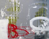 Original Painting Large Abstract Mixed Media Acrylic Art by Aisyah Ang Size 30x40 with Cert