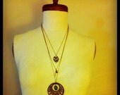 Blue Eyed Laser Beam Wolf Dreams Triple Chain Necklace