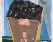 Seedlings, Original Still Life Collage Painting