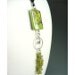 Ceramic Pendant, Peridot Gemstone Necklace, Sterling Silver Wirework