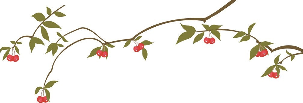 Cherry Tree Branches Vinyl Wall Decals