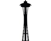 Seattle Space Needle 7 ft Tall Vinyl Wall Decal