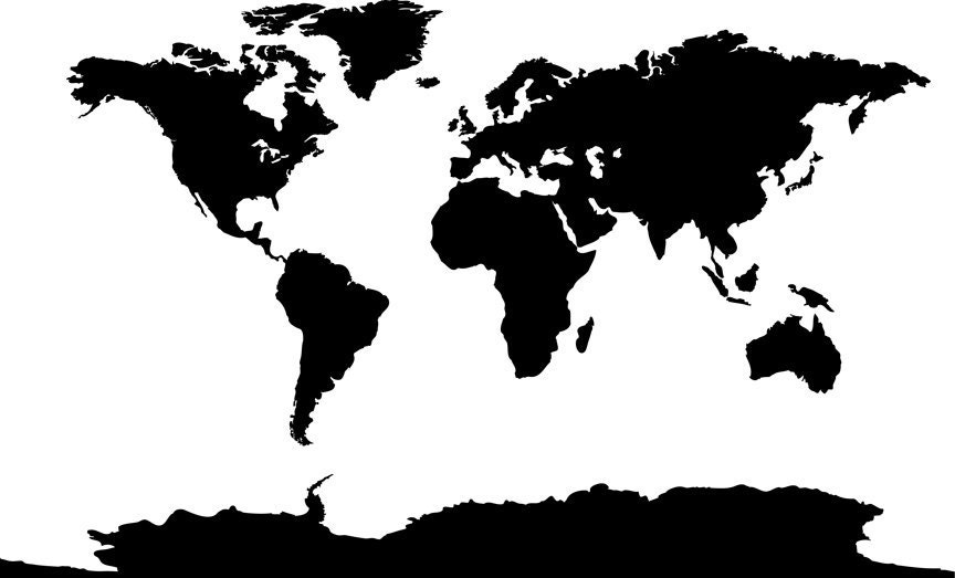 EXTRA LARGE - World Map Chalkboard Decal