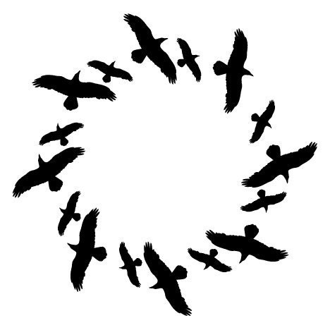 Circle of Crows Mini Decal Set