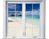 The Beach Retreat - Windowscape Beach Series Vinyl Wall Decal