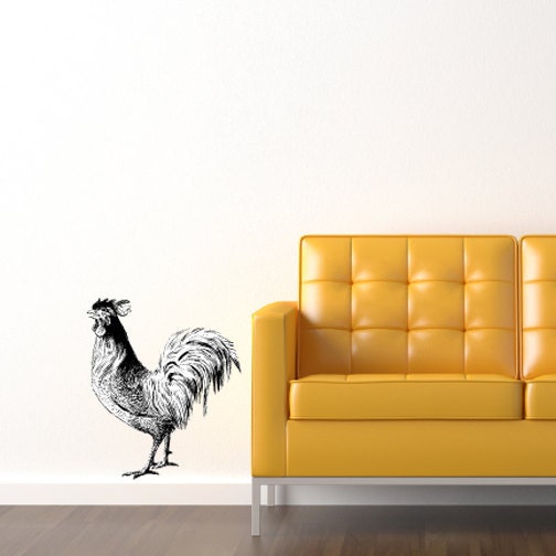 Rooster Vinyl Wall Decal by WilsonGraphics on Etsy