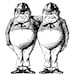 Tweedle Dee and Tweedle Dum Alice in Wonderland Themed Vinyl Wall Decal