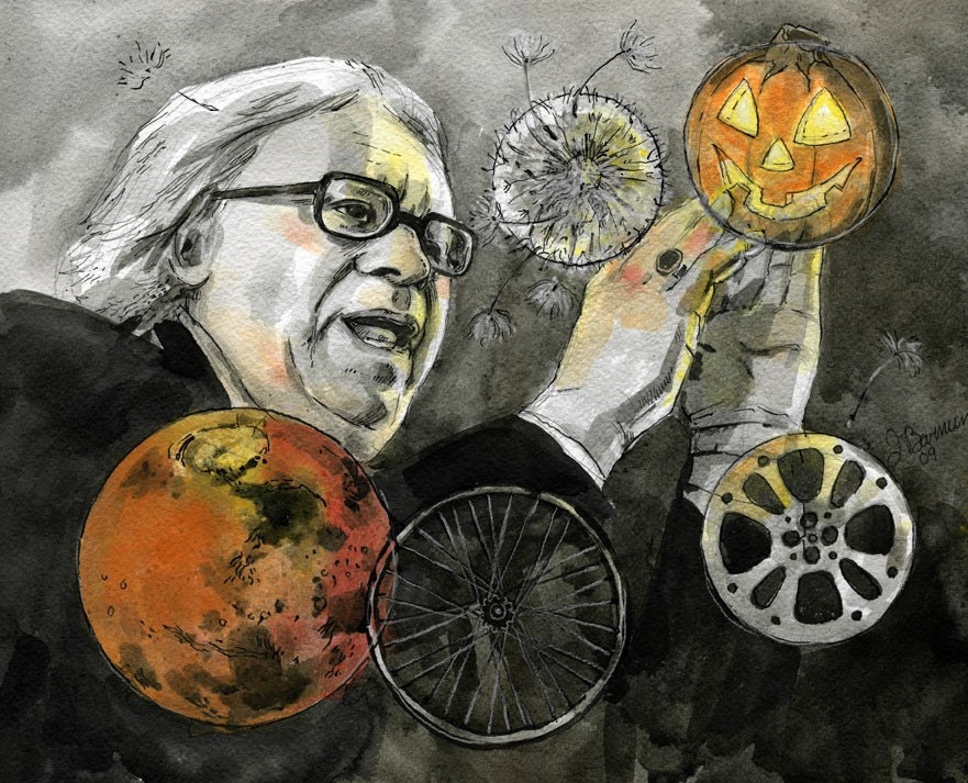 Ray Bradbury portrait print- small