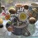 flower garden button bouquet/B44