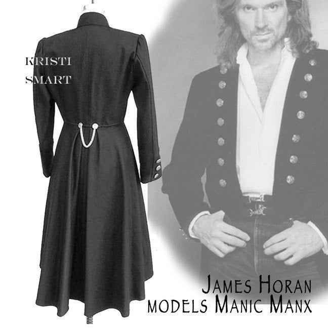 Medium Tall\/long Men's Wedding Tux or Fetish wear frock coat. also steampunk.