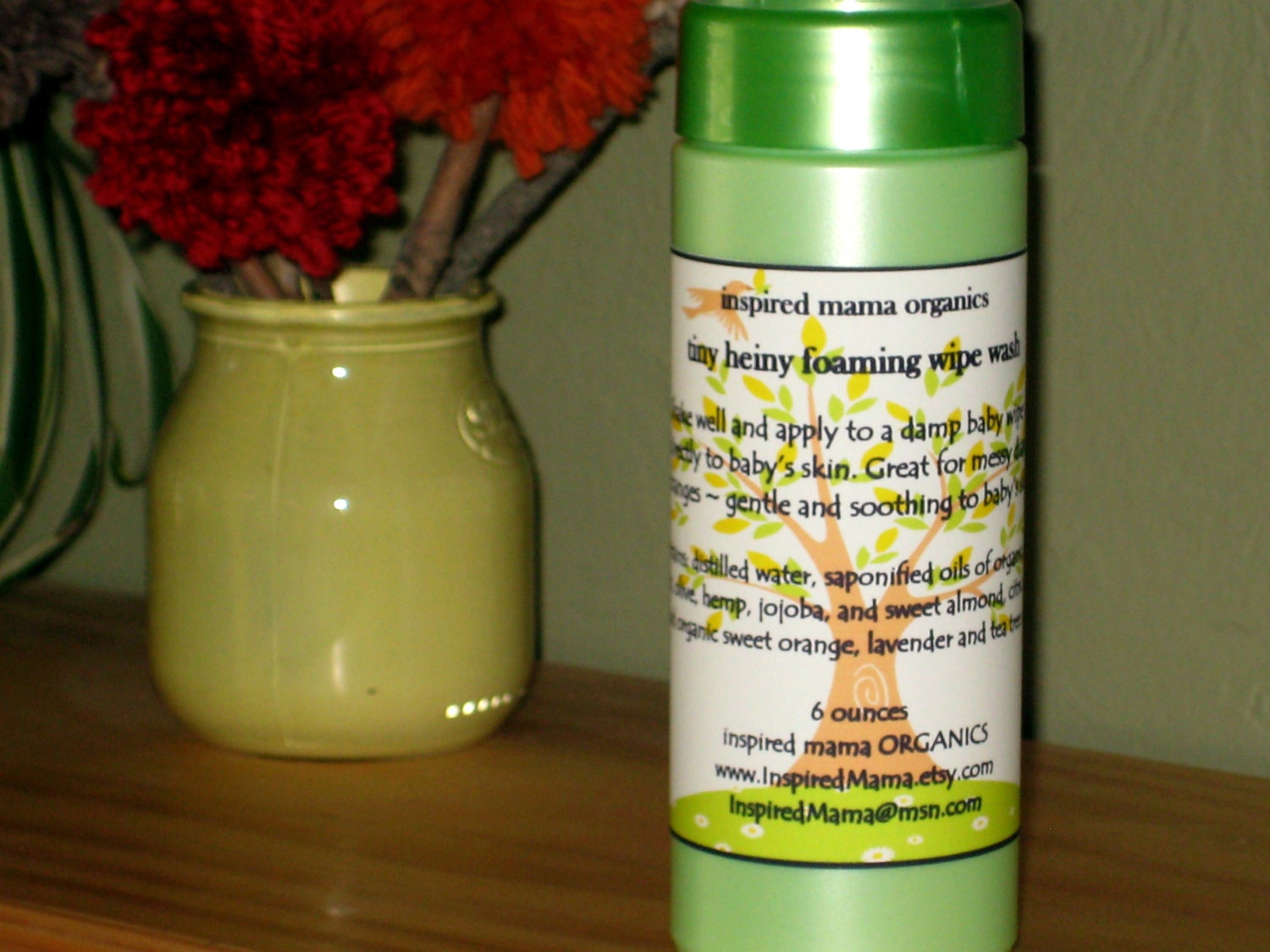 Tiny Heiny Foaming Wipe Wash - makes diaper changes a breeze - 6 oz.