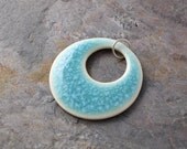 Small Round Pendant in Aqua