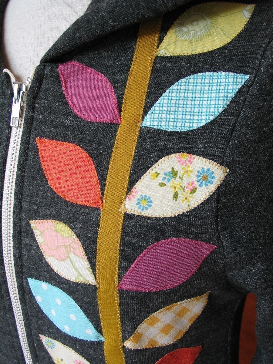Spring Vine Hoodie, Charcoal Gray, Small, Medium, Large, XLarge