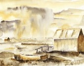 Boats at Walberswick - print