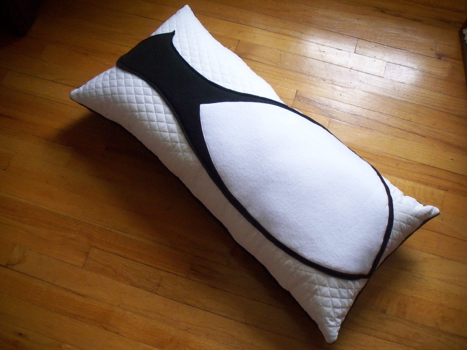 Tall Bird Pillow (Black and White)