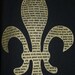 Who Dat Fleur de Lis Black wrap scarf