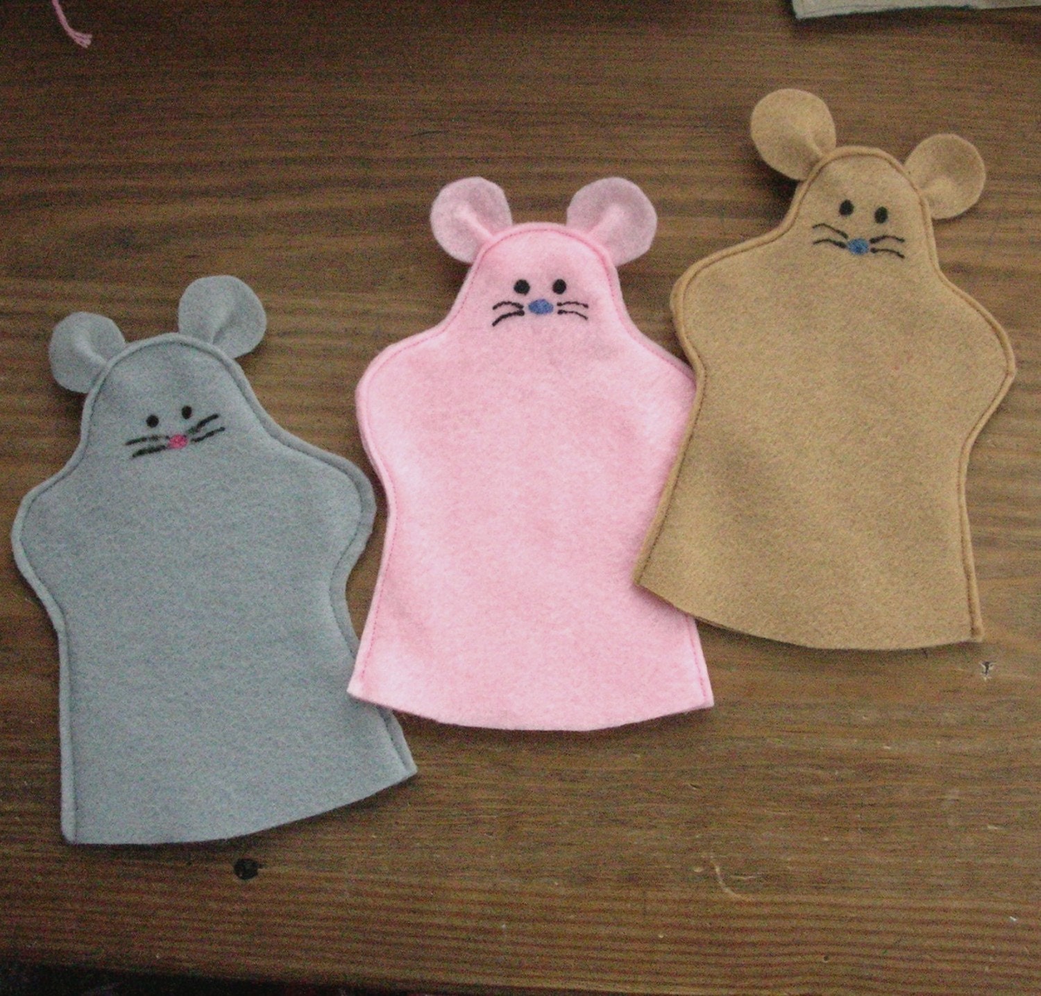 Three NOT Blind Mice Puppets