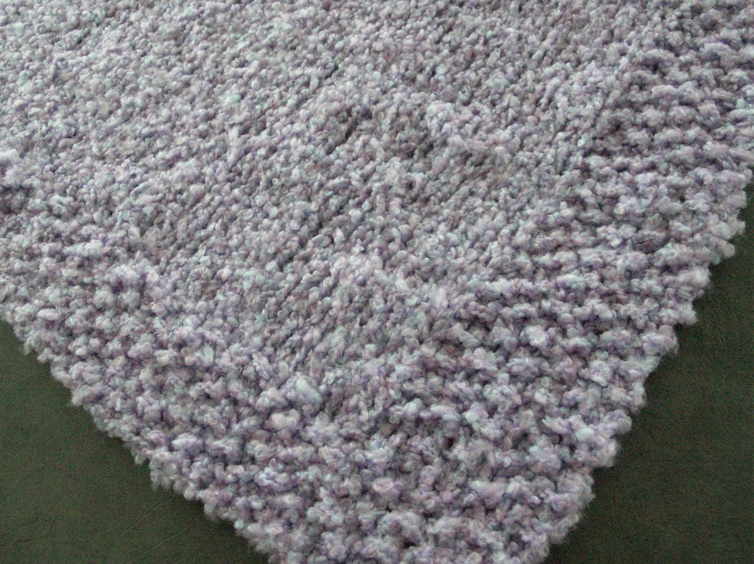 Large Lavender Hand Knit Afghan