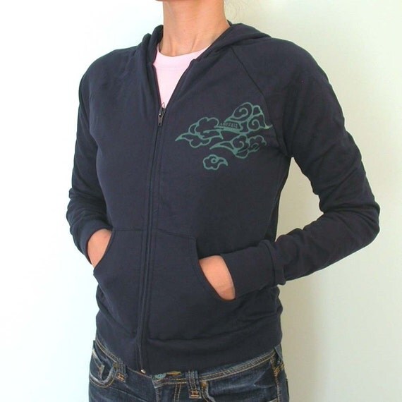 SALE Japanese Koi womens  Zip Up Hoodie only S