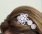 Rhinestone Bridal Hairband, Crystal Head Piece, Rhinestone Vintage Bridal Hair Comb, Vintage Inspired Bridal Hair Comb, MILAN
