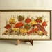 Botanical Mushrooms Crewel Picture, Framed Wall Picture of Mushrooms