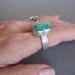 Ready to SHIP - Beautiful Blue/Green Nevada Variscite - One of a kind Sterling and Fine Silver Ring
