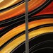 Modern Metal Wall Hand Painted Abstract Art / Solaris Red Black Gold Painting by Jon Allen