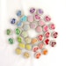 Pink Hearts - Hand Embroidered Buttons