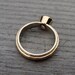 CLEARANCE - Fair Trade Montana Sapphire, Recycled 14k Yellow Gold, and Recycled 14k White Gold Ring, size 6 - Wedding or Engagement