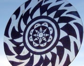 Zebra Geometric Black and White Mandala Suncatcher