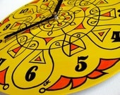 Super Lemon Mandala Record Clock