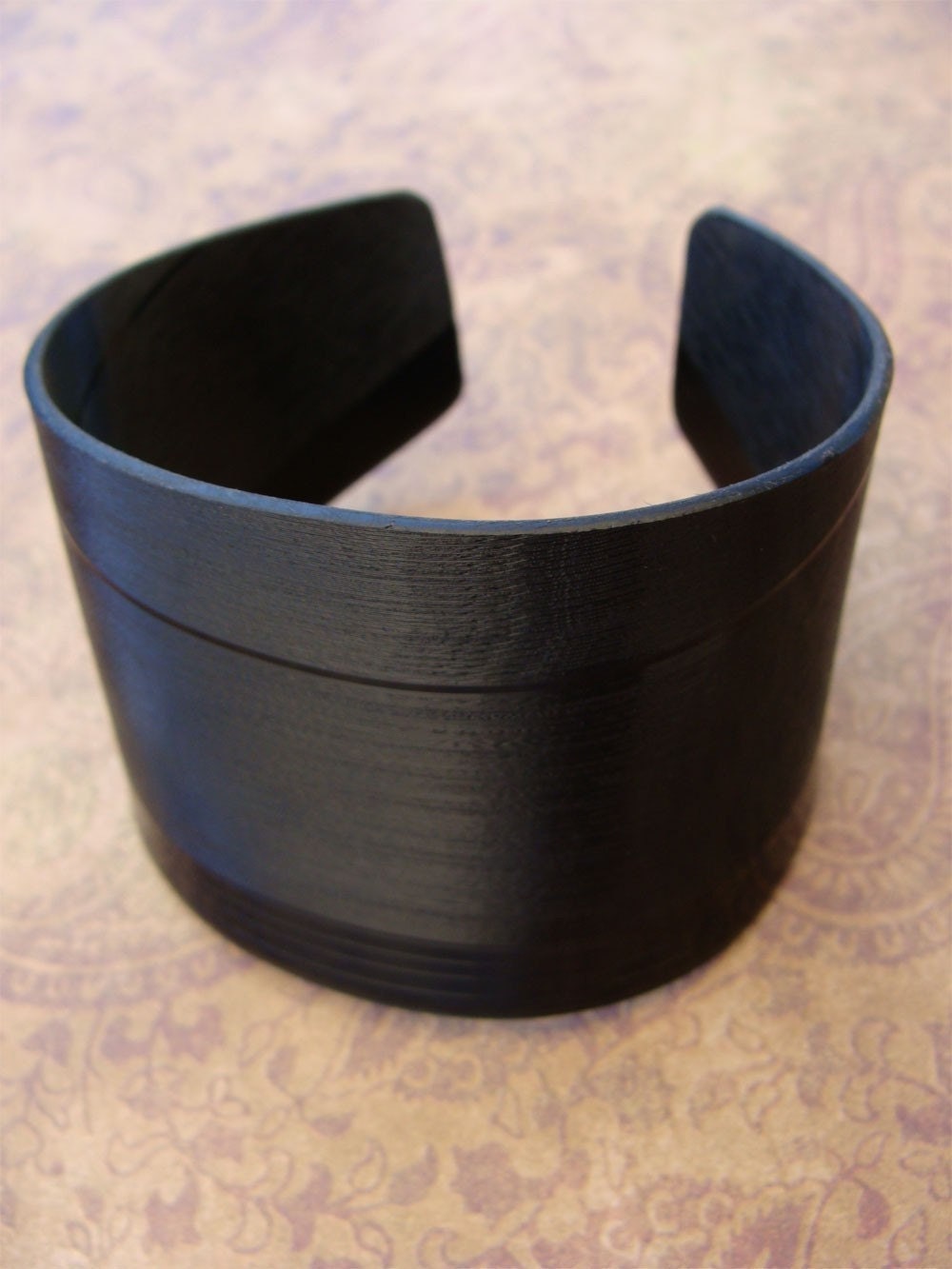 Men's Basic Black Record Cuff. Classic Style