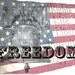 Mouse Pad FREEDOM original art collage decorative USA flag 4th July patriotic Independence day