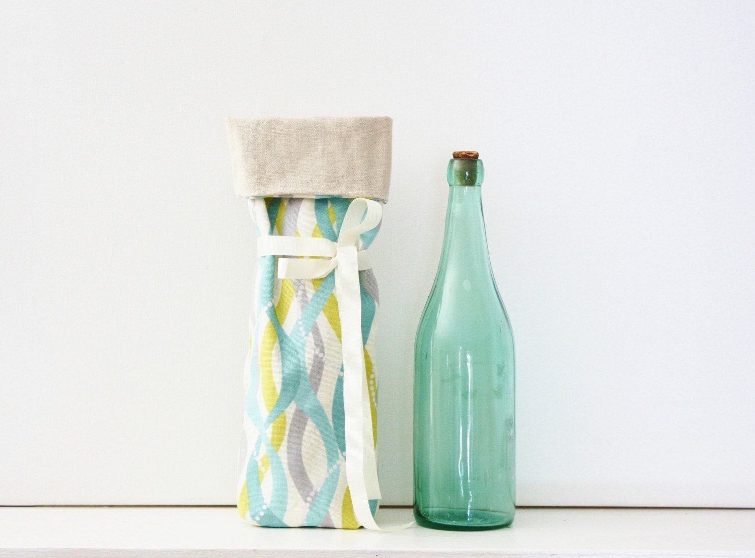 Wine Bottle Bag Seaweed Tote