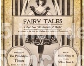 Digital Collage Sheet / Vintage Images / printable download / antique advertisements / clip art FaiRyTaLeS Set of 9
