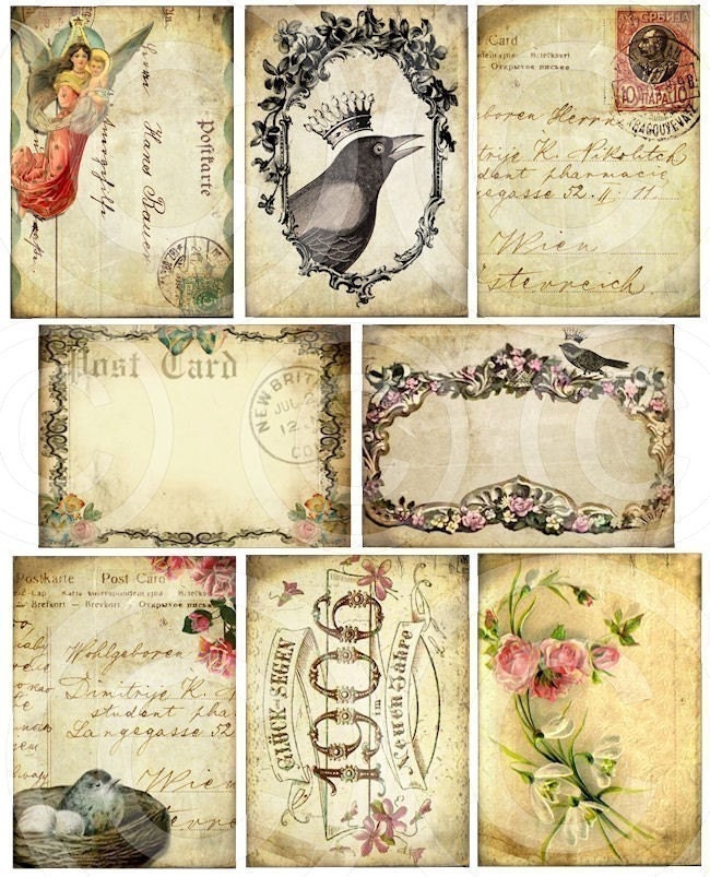 Whimsical Vintage Printable Designs Digital By Landofenchantment