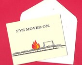Burning Bridge Foldover Card with Envelope