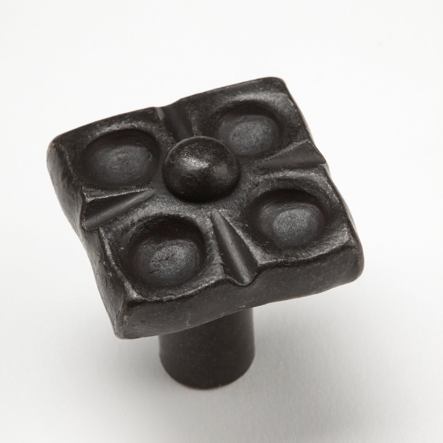 1" Flower Rosette Knob 0401 - Wrought Iron Cabinet Hardware