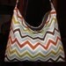 Designer Zig Zag Slouch Bag