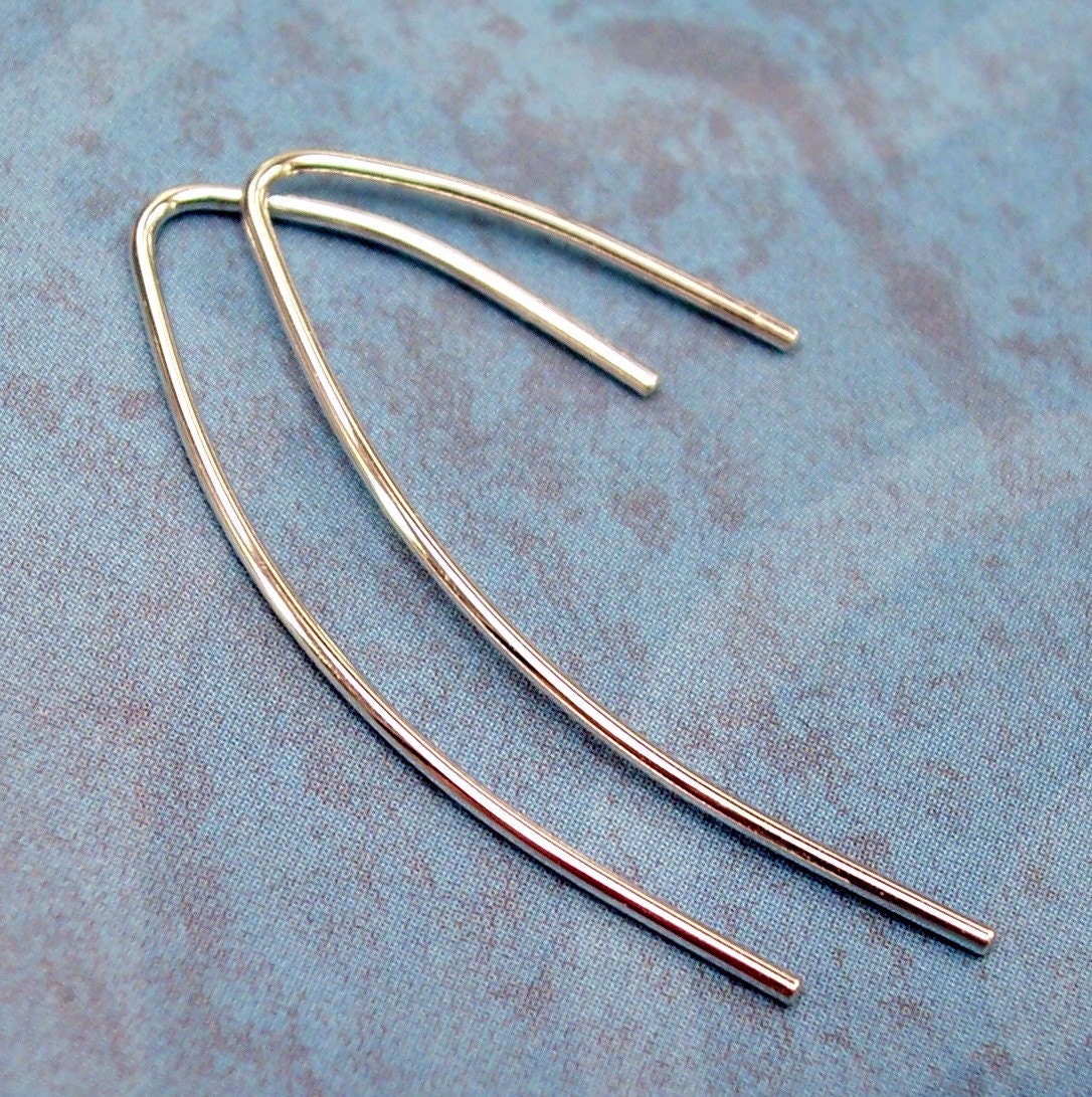 Marquise Hoop Earrings in Sterling Silver